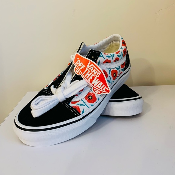 Old Skool Poppy Vans - Picture 2 of 4